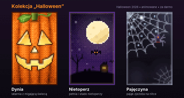 Animowane peleryny Halloween: Dynia, Nietoperz, Pajęczyna